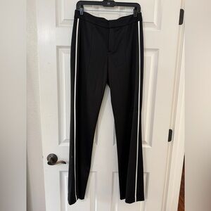 Alice + Olivia Black Track Pants with White Side Stripes- with tags